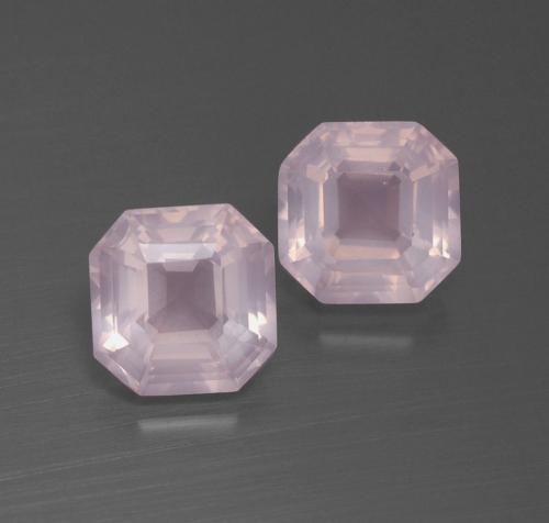 Achetez naturel 3,76ct rose quartz rose gems, taille émeraude, en provenance afrique du sud chez gemselect. en stock, livraison internationale!