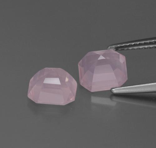 Achetez naturel 3,76ct rose quartz rose gems, taille émeraude, en provenance afrique du sud chez gemselect. en stock, livraison internationale!