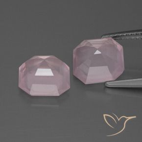 Shop natural 4.72ct Rose bubblegum Quartz rose gems, Octogone / coupe Émeraude, from Afrique du Sud at GemSelect. In stock, global shipping!