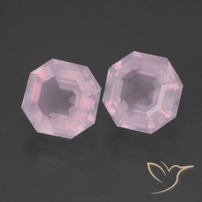 Shop natural 5.33ct Rose clair Quartz rose gems, Octogone / coupe Émeraude, from Afrique du Sud at GemSelect. In stock, global shipping!
