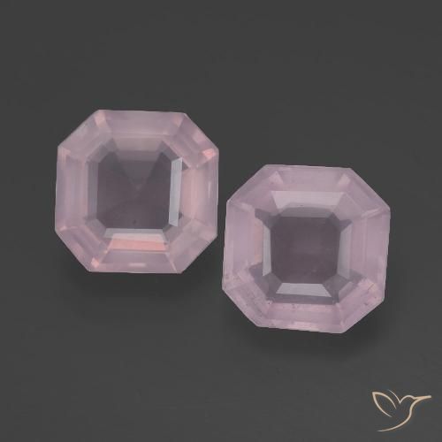 Achetez naturel 4,12ct rose quartz rose gems, taille émeraude, en provenance afrique du sud chez gemselect. en stock, livraison internationale!