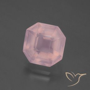 Quartz rose Rose moyen naturelle Octogone / coupe Émeraude, 4.95 ct, Transparent