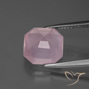 Quartz rose Rose moyen naturelle Octogone / coupe Émeraude, 4.95 ct, Transparent