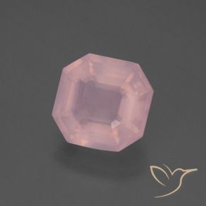 Quartz rose Rose moyen naturelle Octogone / coupe Émeraude, 4.13 ct, Transparent