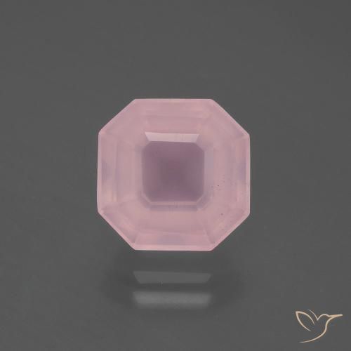 4.47ct Naturel Rose moyen Quartz Rose, Taille émeraude, Transparent
