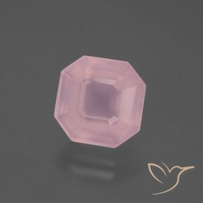 Quartz rose Rose moyen naturelle Octogone / coupe Émeraude, 4.47 ct, Transparent