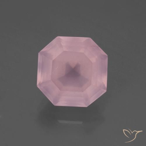 5.53ct Naturel Rose moyen Quartz Rose, Taille émeraude, Transparent