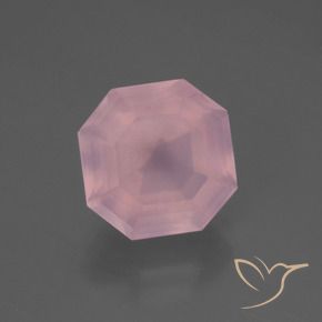 Quartz rose Rose moyen naturelle Octogone / coupe Émeraude, 5.53 ct, Transparent