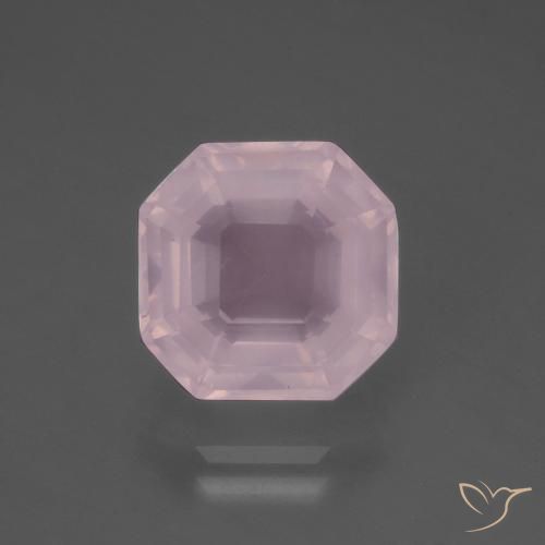 5.60ct Naturel Rose clair Quartz Rose, Taille émeraude, Transparent