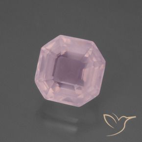 Quartz rose Rose clair naturelle Octogone / coupe Émeraude, 5.60 ct, Transparent