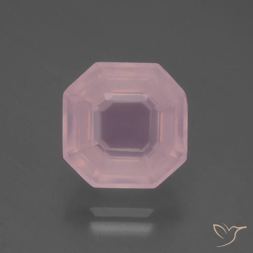 5.99ct Naturel Rose vif Quartz Rose, Taille émeraude, Transparent