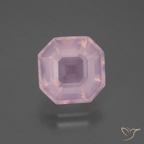 4.99ct Naturel Rose bubblegum Quartz Rose, Taille émeraude, Transparent