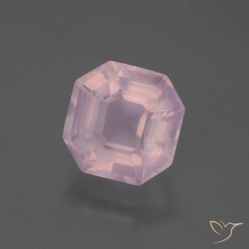 Quartz rose Rose bubblegum naturelle Octogone / coupe Émeraude, 4.99 ct, Transparent