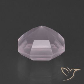 Quartz rose Rose clair naturelle Octogone / coupe Émeraude, 4.22 ct, Transparent