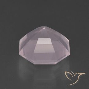 Quartz rose Rose léger naturelle Octogone / coupe Émeraude, 4.18 ct, Transparent