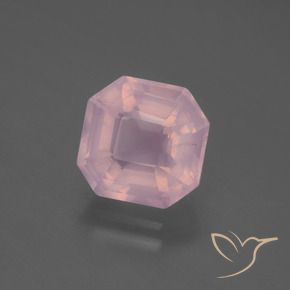 Quartz rose Rose naturelle Octogone / coupe Émeraude, 3.96 ct, Transparent