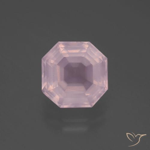 4.20ct Naturel Rose clair Quartz Rose, Taille émeraude, Transparent