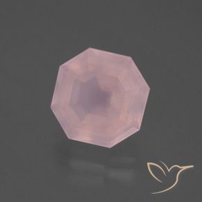 Quartz rose Rose léger naturelle Octogone / coupe Émeraude, 4.94 ct, Transparent