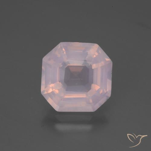 4.48ct Naturel Rose clair Quartz Rose, Taille émeraude, Transparent