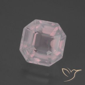 Quartz rose Rose léger naturelle Octogone / coupe Émeraude, 4.48 ct, Transparent