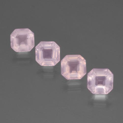 Achetez naturel 7,24ct rose quartz rose gems, taille émeraude, en provenance afrique du sud chez gemselect. en stock, livraison internationale!