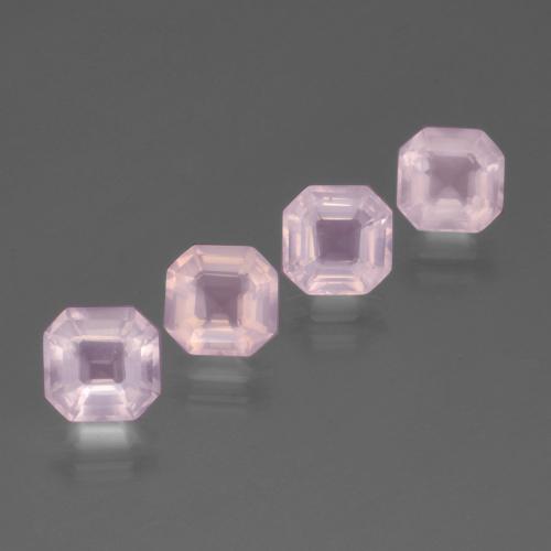 Achetez naturel 7,24ct rose quartz rose gems, taille émeraude, en provenance afrique du sud chez gemselect. en stock, livraison internationale!