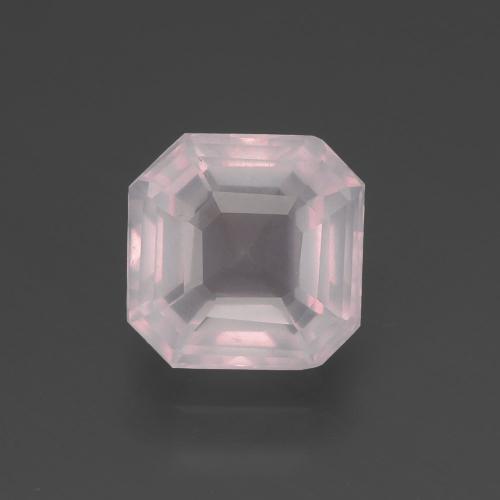 Quartz rose rose naturelle taille émeraude, 2,32 ct, transparent