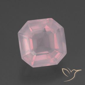 Quartz rose Rose naturelle Octogone / coupe Émeraude, 3.58 ct, Transparent