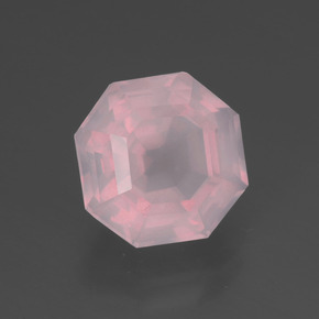 Quartz Rose Rose naturelle Taille émeraude, 3.64 ct, Transparent