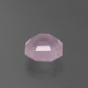 Quartz rose rose naturelle taille émeraude, 3,24 ct, transparent