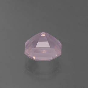 Quartz rose rose naturelle taille émeraude, 3,29 ct, transparent
