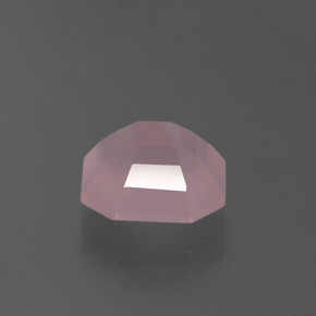 Quartz rose rose naturelle taille émeraude, 3,59 ct, transparent