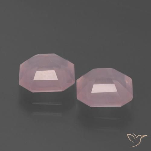 Shop natural 4.32ct Rose clair Quartz rose gems, Octogone / coupe Émeraude, from Afrique du Sud at GemSelect. In stock, global shipping!