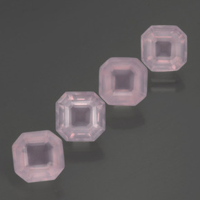 Achetez naturel 7,26ct rose quartz rose gems, taille émeraude, en provenance afrique du sud chez gemselect. en stock, livraison internationale!