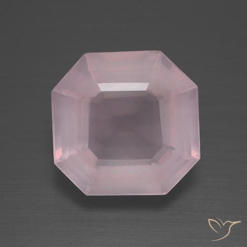 4.83ct Naturel Rose Quartz Rose, Taille émeraude, Transparent