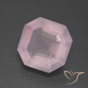 Quartz rose Rose naturelle Octogone / coupe Émeraude, 4.83 ct, Transparent
