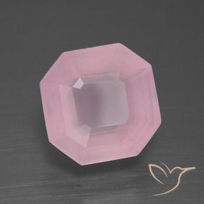 Quartz rose Rose moyen naturelle Octogone / coupe Émeraude, 5.31 ct, Transparent