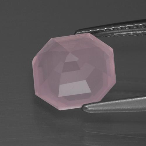 Quartz Rose Rose rosé moyen naturelle Taille émeraude, 2.69 ct, Transparent