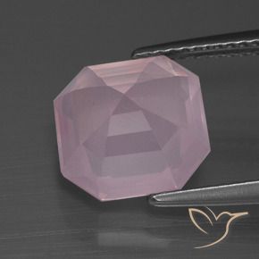 Quartz rose Rose moyen naturelle Octogone / coupe Émeraude, 4.31 ct, Transparent