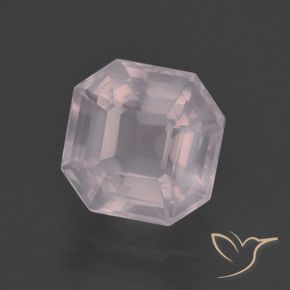 Quartz rose Rose rosé très clair naturelle Octogone / coupe Émeraude, 3.57 ct, Transparent