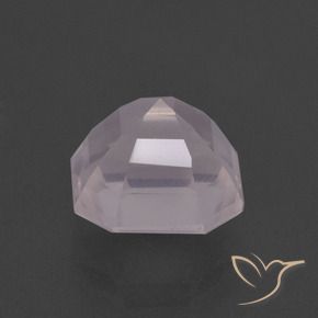 Quartz rose Rose rosé très clair naturelle Octogone / coupe Émeraude, 3.57 ct, Transparent