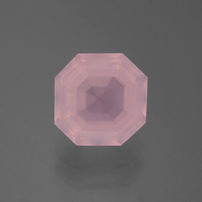 Quartz rose rose rosé moyen naturelle taille émeraude, 3,98 ct, transparent
