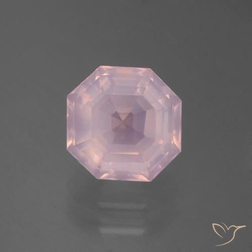 4.00ct Naturel Rose clair Quartz Rose, Taille émeraude, Transparent