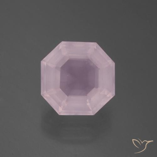 3.75ct Naturel Rose bubblegum Quartz Rose, Taille émeraude, Transparent