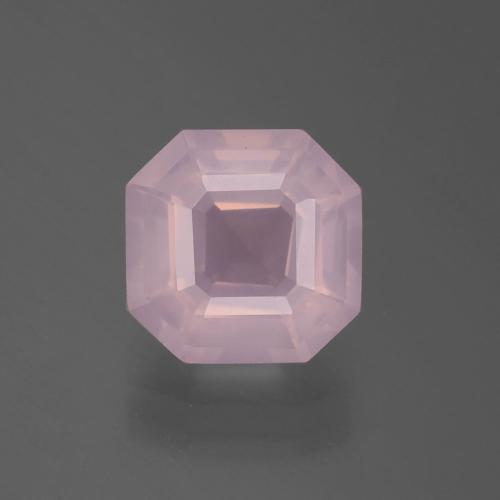 Quartz Rose Rose clair naturelle Taille émeraude, 3.08 ct, Transparent