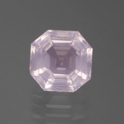 Quartz Rose Rose clair naturelle Taille émeraude, 3.38 ct, Transparent
