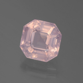 Quartz Rose Rose clair naturelle Taille émeraude, 3.99 ct, Transparent