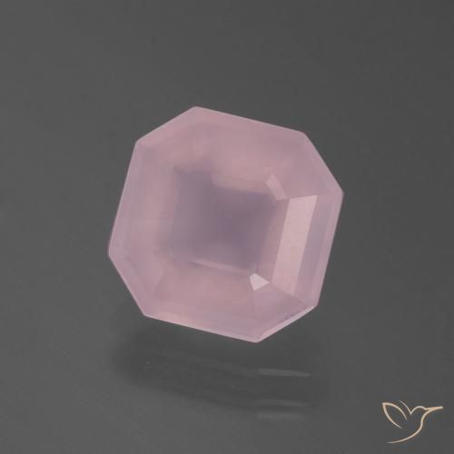 Quartz rose Rose naturelle Octogone / coupe Émeraude, 3.29 ct, Transparent