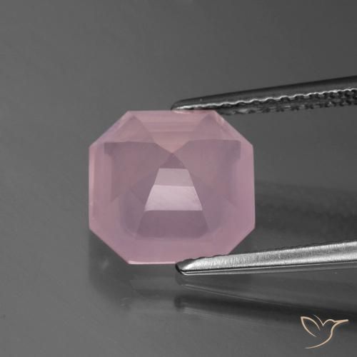 Quartz rose Rose naturelle Octogone / coupe Émeraude, 3.29 ct, Transparent