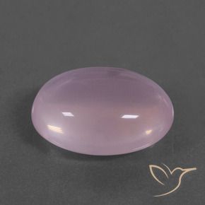 Quartz rose rose naturelle coupe ovale, 14,42 ct, transparent